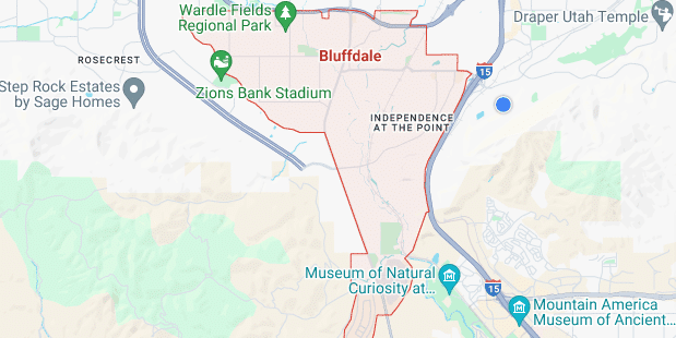 map of bluffdale, utah