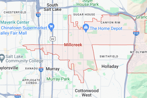 map of millcreek city utah